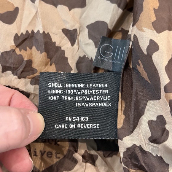 Black Rivet Brown Leather Classic Moto/Bomber Jacket Zip Medium Pockets - Picture 7 of 8